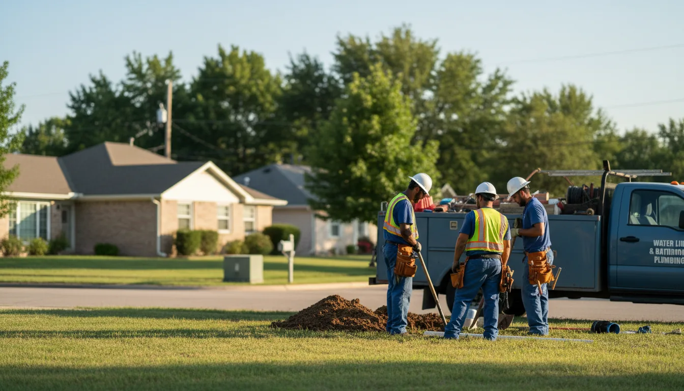 Residential water line and bathroom plumbing service in Waco, KY